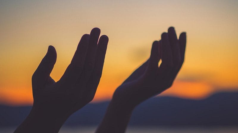 praying hands silhouette