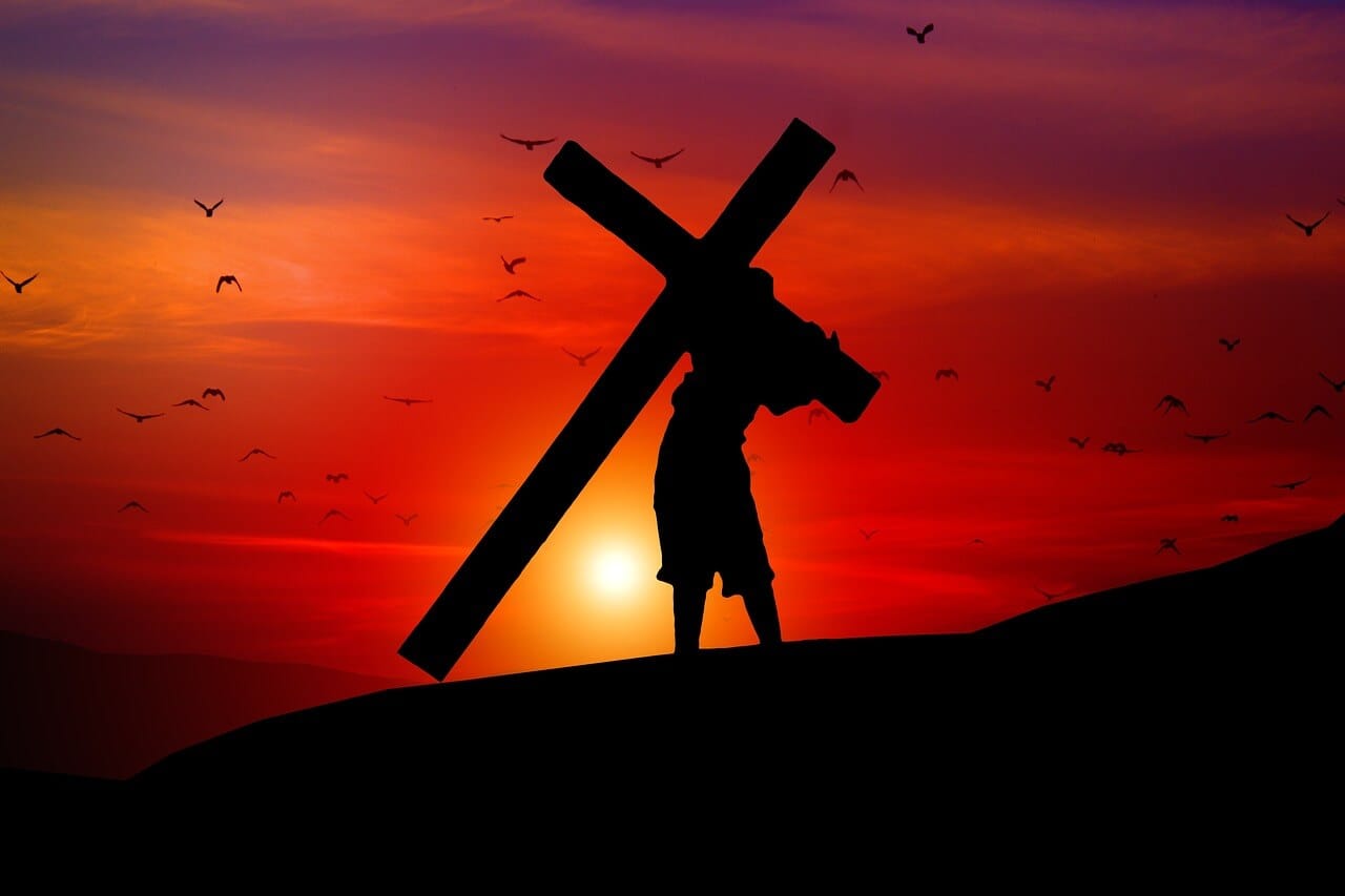 Jesus caring cross