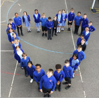 Children in Heart Shape